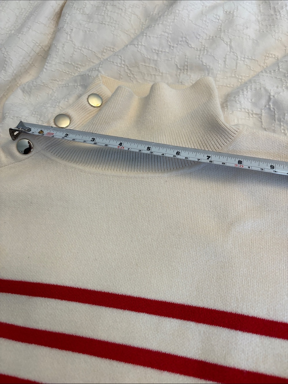 MAJE Montauban jumper turtleneck sailor sweater striped wool blend Size 1 Small - Picture 14 of 15